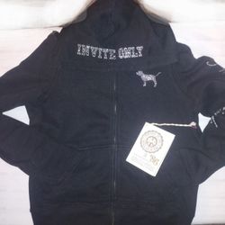 VS PINK 2012 Limited Edition Of A Woman's Zip Up Hoodie Blinged Out