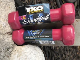 TKO 1lb Vinyl Dumbbell set with Tri-Grip handles
