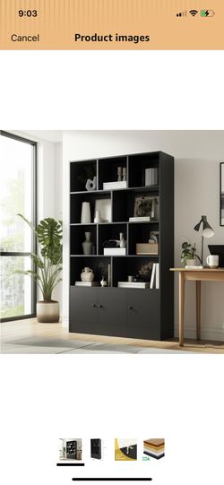 5-Tier Bookshelf (BLACK)