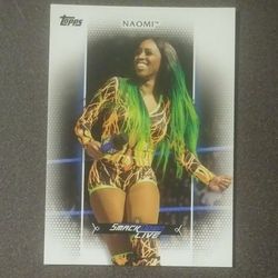 Topps 2017 Smackdown Live Naomi #R-32 Superstar WWE Women's Division Card Wrestle World Wrestling Sports Collectible Trading Pro Professional