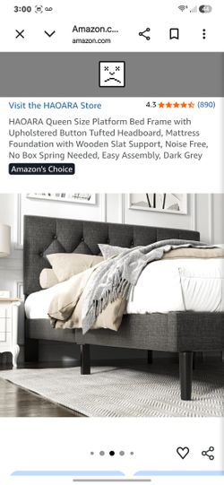 Queen dark Grey bed frame never opened out of box