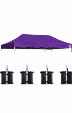 Eurmax - Toldo desplegable de repuesto, armado rápido y simple, solo la cubierta superior, elige entre 30 colores, 4 bolsas con peso de regalo (10 x 2