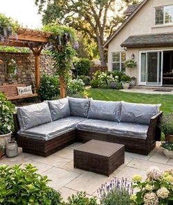 Deep seating cushions patio sofa patio couch outdoor sofa high quality Costco quality thick cushions patio furniture sunbrella quality cushions brand 