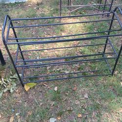Metal Rack For Shoe's With 3 Shelves 