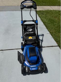 Kobalt 4v lawnmower with battery.