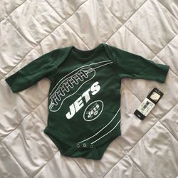 NY Jets Onesie, Security Blanket & Rattle