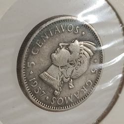 1937 LIBERTY 5 CENTS SILVER CIIN