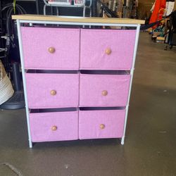6 Drawer Dresser with Fabric Drawers