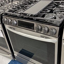 💥Great Savings💥 30 Inch Slide-In Smart Gas Range with 5 Sealed Burners, 5.8 Cu. Ft. Capacity, UltraHeat™ 20K BTU Burner, Cast Iron Grates, Air Fry, 