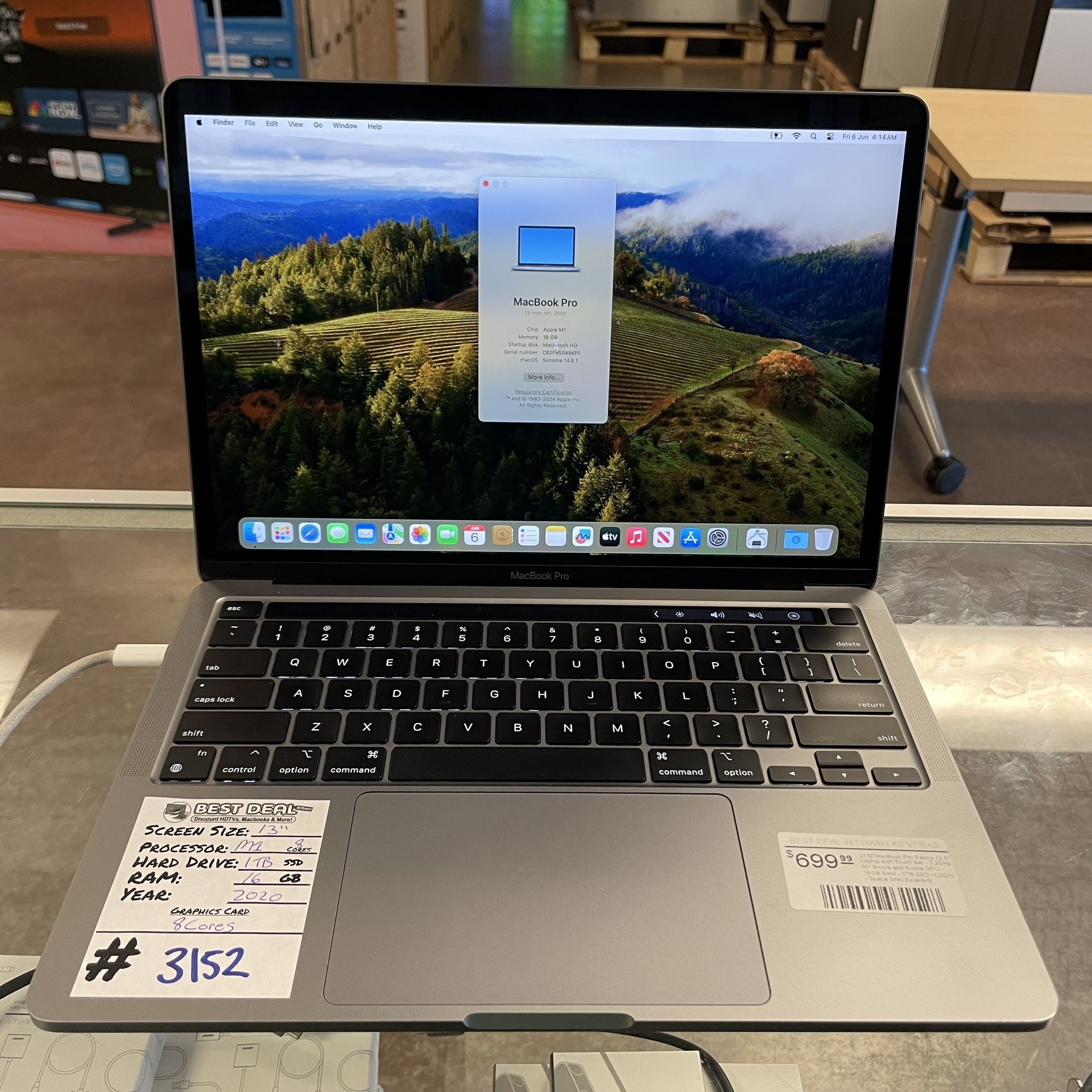 MacBook 13” M1 16GB 1TB SSD 2020 - Space Gray