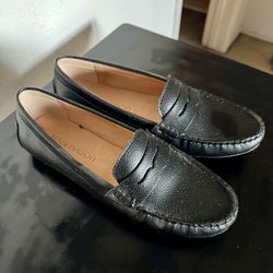 Jenn Ardor Black Leather Loafers
