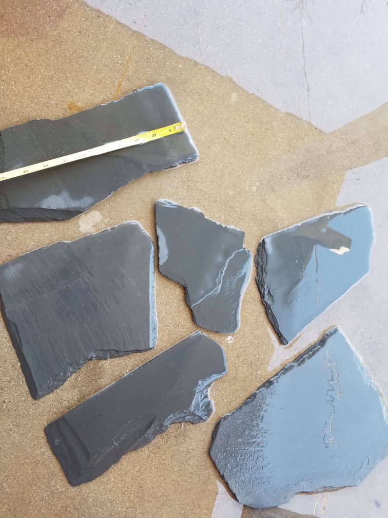 Black Flat Slate Rock used for aquarium decoration