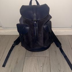Coach Navy Suede Backpack Warner 