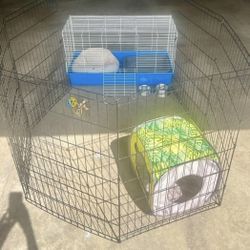 Rabbit Cage And Supplies 
