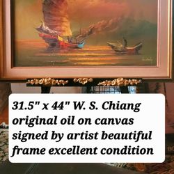 Vintage original oil on canvas signed by the artist Excellent condition