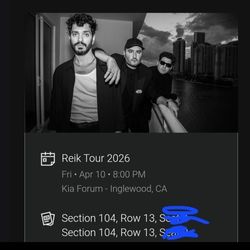 2 Boletos Disponible Para Reik Este Viernes