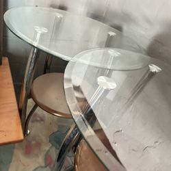 Glass Too Coffee Table And Matching End Tables 