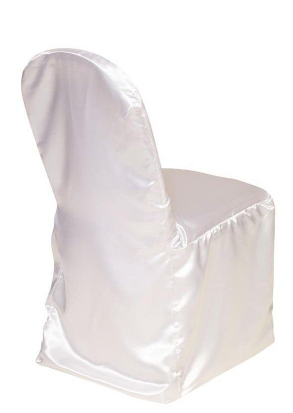 110pcs Satin Banquet Chair Cover White