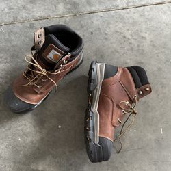Carhartt Brown Steel Toe Boots Size 10 Wide 