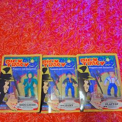 Vintage 1990s Disneys  Playmates Dick Tracy Action Figures 