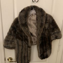 Vintage Sears fur mink shawl