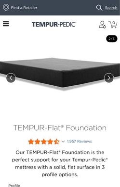 Brand New Tempur-Pedic TEMPUR-Flat Queen 9” Mattress Foundation