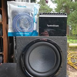 Rockford Amp Sony Sub Box And Wiring Kit