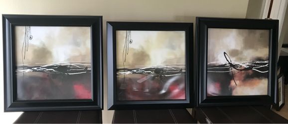 Set of 3 Abstract Framed Wall Art Prints