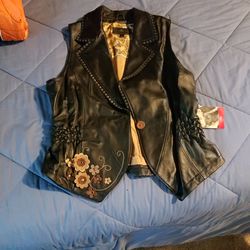 Womens Leather Vest