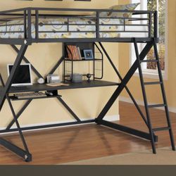 Gaming Wally Loft Full Bed Metal Frame Jerome's