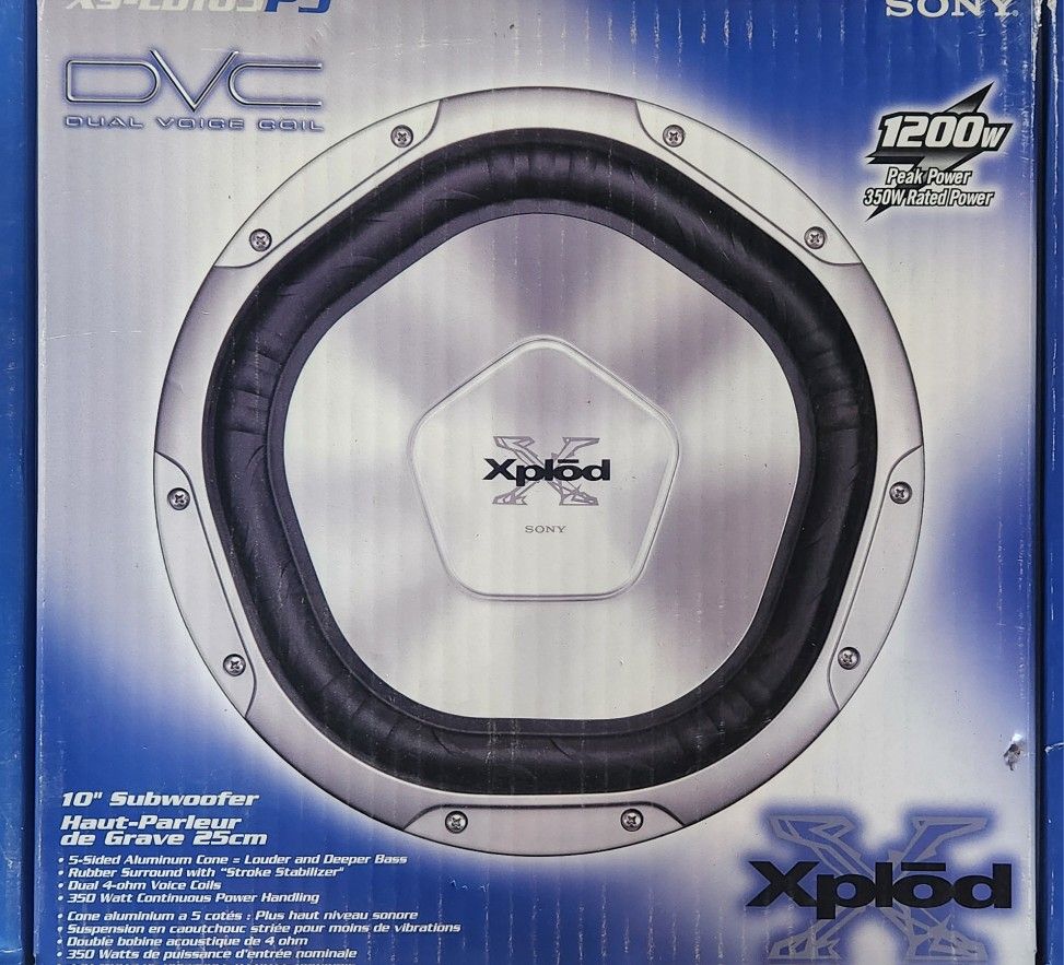 Sony XS-LD105P5 10" 350W RMS dual 4-ohm Subwoofer 1200W Max