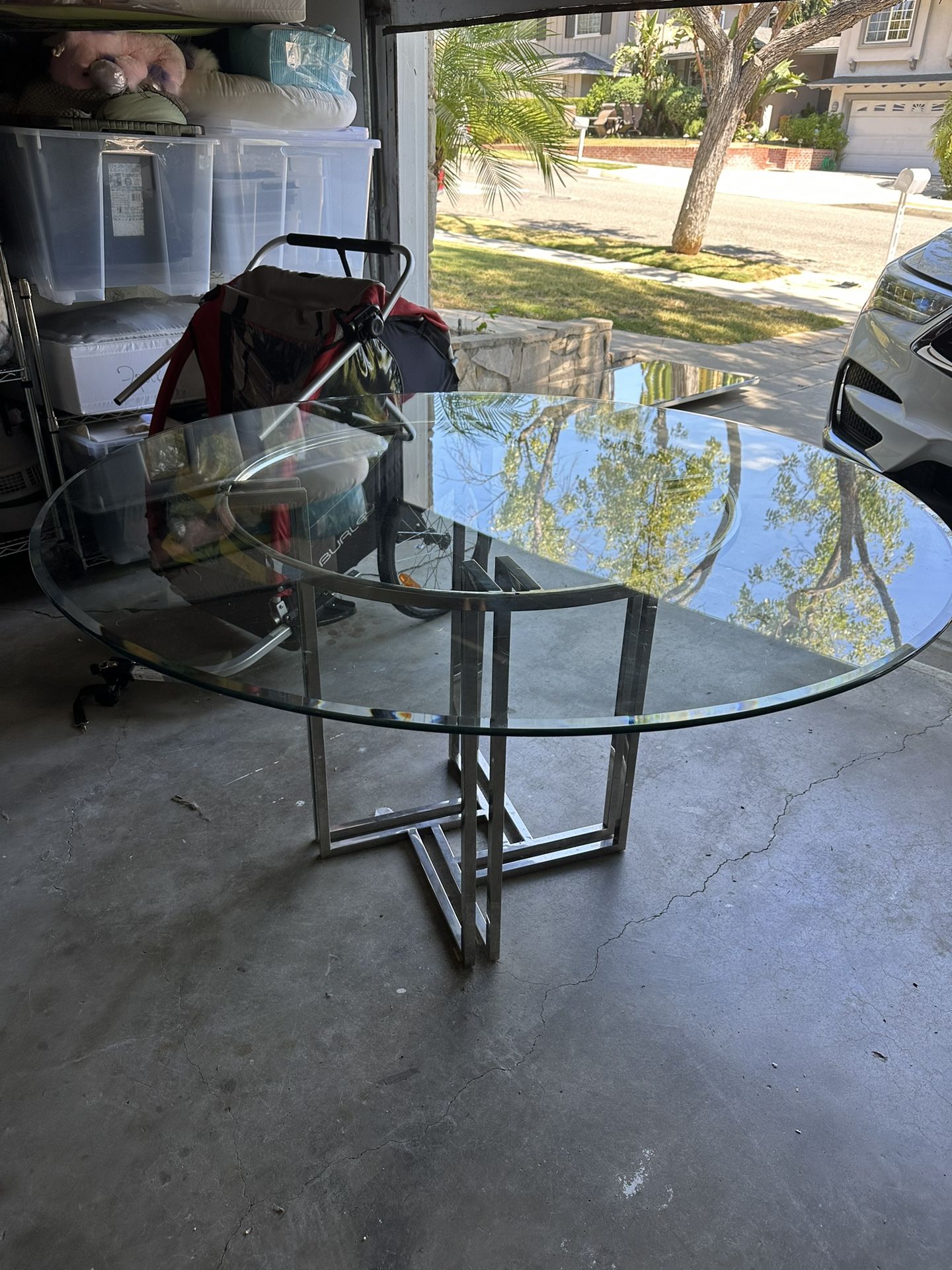 Ashley store glass table