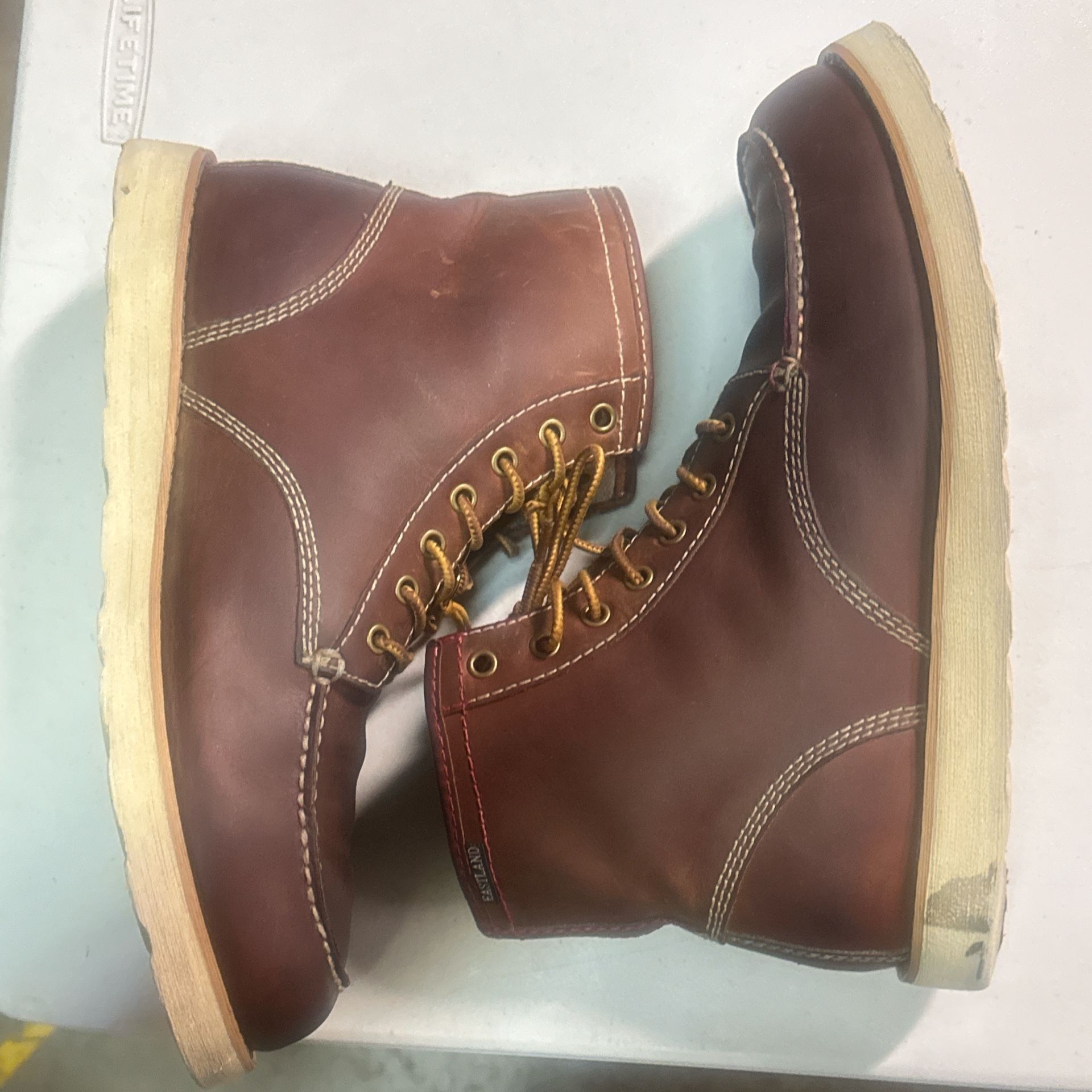 Brown Eastland Moc Toe , Lumber Up Boots, 12