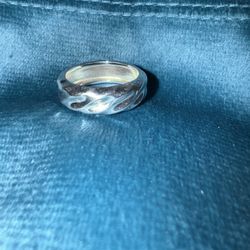 pandora rippled ring sz 7