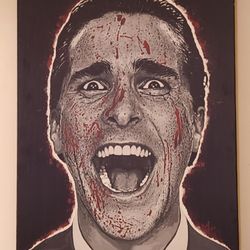 American Psyco Black & White Set Oil Paintings In Perfect Condition 