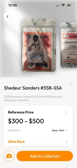 Shedeur Sanders 2023 Bowman Chrome Autograph Card