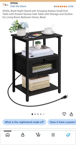 MOVING - NEED GONE ASAP! 2 black nightstands with 2 outlets/2 usb MSRP $42 each