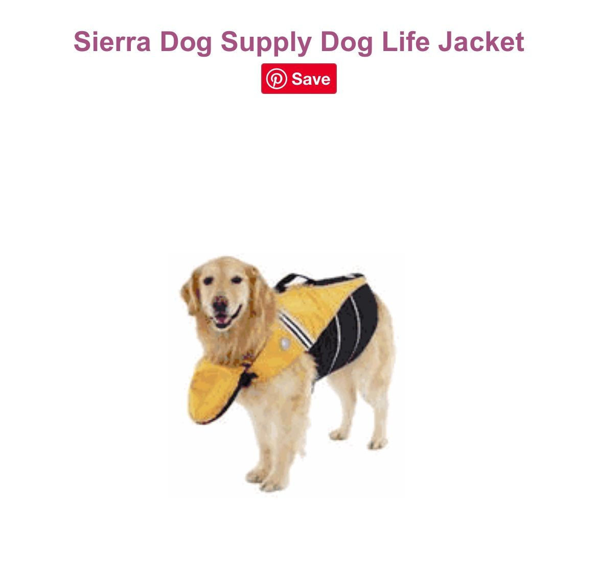 Dog Life Jacket (large bread)