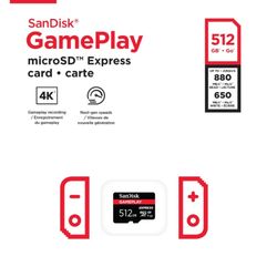 SanDisk 512GB Gameplay MicroSD Express Card Brand New Sealed 