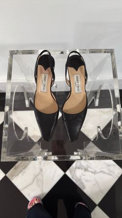 Jimmy Choo black leather slingback size 35