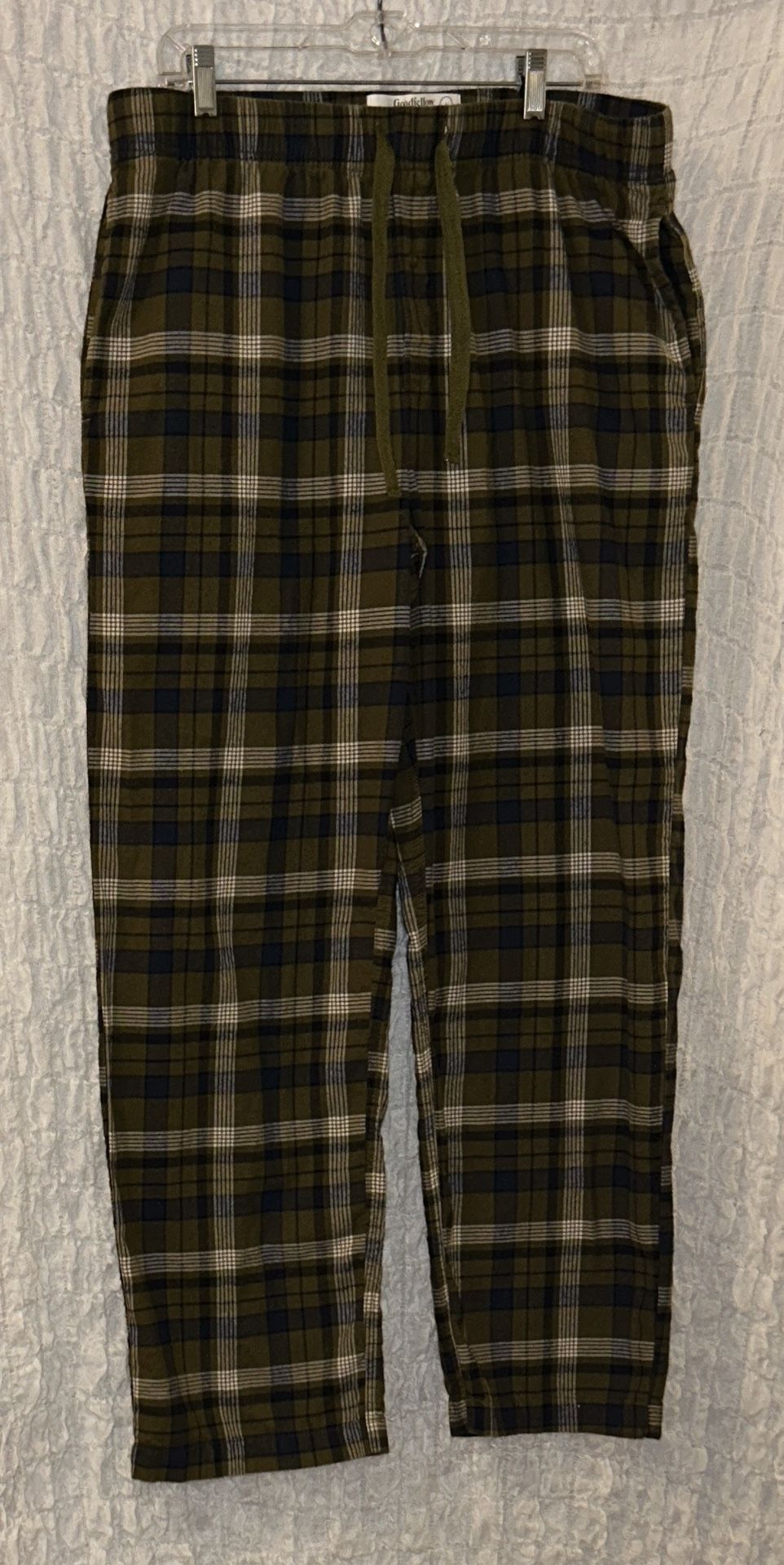 Goodfellow & Co.: Flannel 100% Cotton Plaid Sleep Pants, Pockets, Size: Large