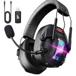 Brand: YPBDAN Wireless Gaming Headset for PS5, PS4, PC, USB Over Ear Gaming Headphones with Noise Canceling Mic, Bluetooth 5.3, 100H Battery, Low Late