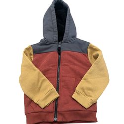 Maximus  Rex Hoodie boys size 3T color block full zip sherpa lined sweatshirt