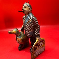 1930’s Marx Joe Penner & His Duck Goo Goo Wind-Up Tin Litho Toy w/Key