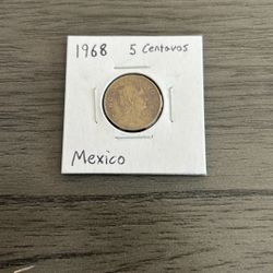 1968 5 Mexican Centavos