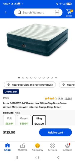 Air matress king size raised