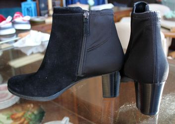 Black Suede Rockports Booties
