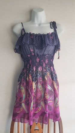 Floral Paisley Lightweight Mini Dress Size M