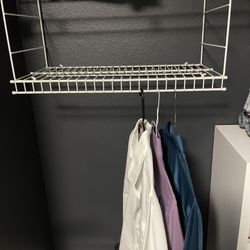 (2) 24” Hanging Closet Rack Organizer Set- White