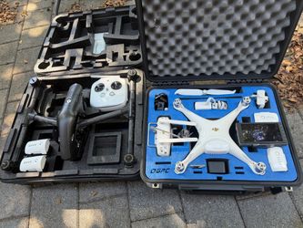 DJI Inspire 2 Drone & DJI Phantom 4 Drone w/  Multiple Batteries, 2 Remote, and Accesories